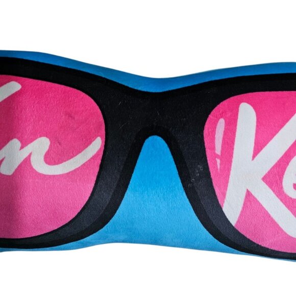 Barbie Ken Sunglasses Pillow Blue Pink Retro Accent Cushion 18x8 Cool Hip Soft - Picture 3 of 5